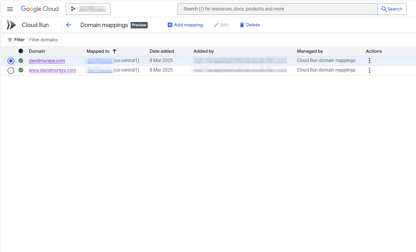 David Muraya GCP Custom Domain Mappings